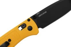 Benchmade Bugout X Work Sharp Exclusive 535WS Amber Yellow, Cerakote CPM 20CV Couteau De Poche -Couteaux Soldes Boutique BE535WS 05 benchmade