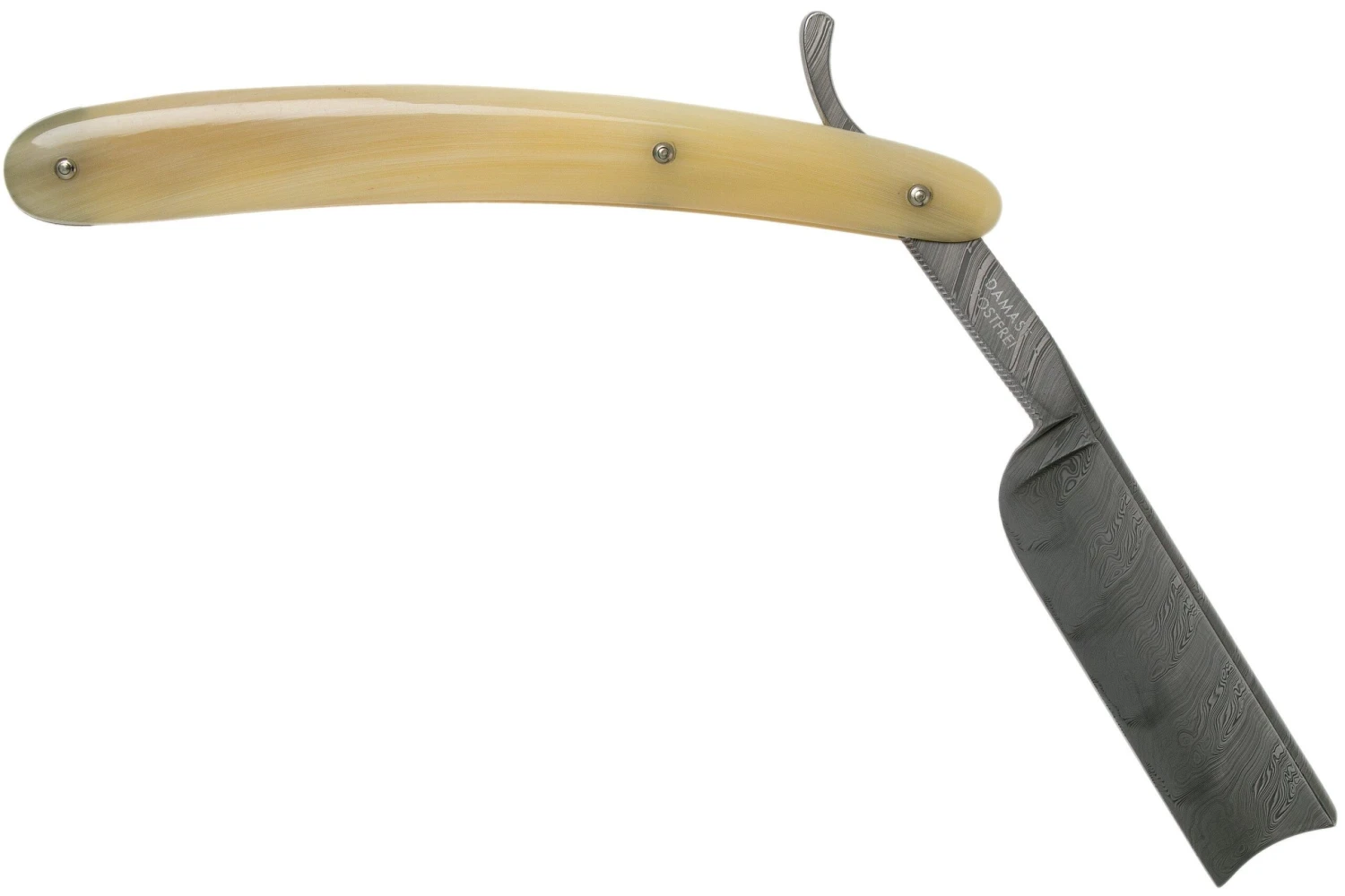 Böker Manufaktur Damascus Horn Rasoir Coupe-choux 140623DAM 4 Böker Manufaktur Damascus Horn Rasoir Coupe-choux 140623DAM – Image 2