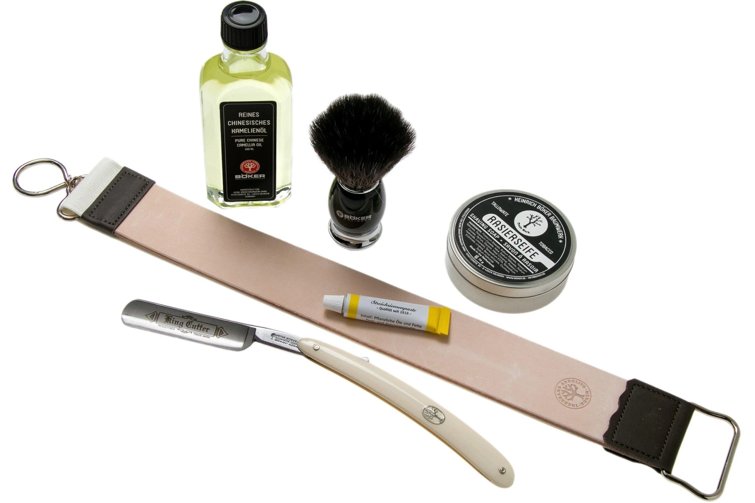 Böker King Cutter White Shaving Starter Set 141624SET Set De Rasage 3 Böker King Cutter White Shaving Starter Set 141624SET Set De Rasage