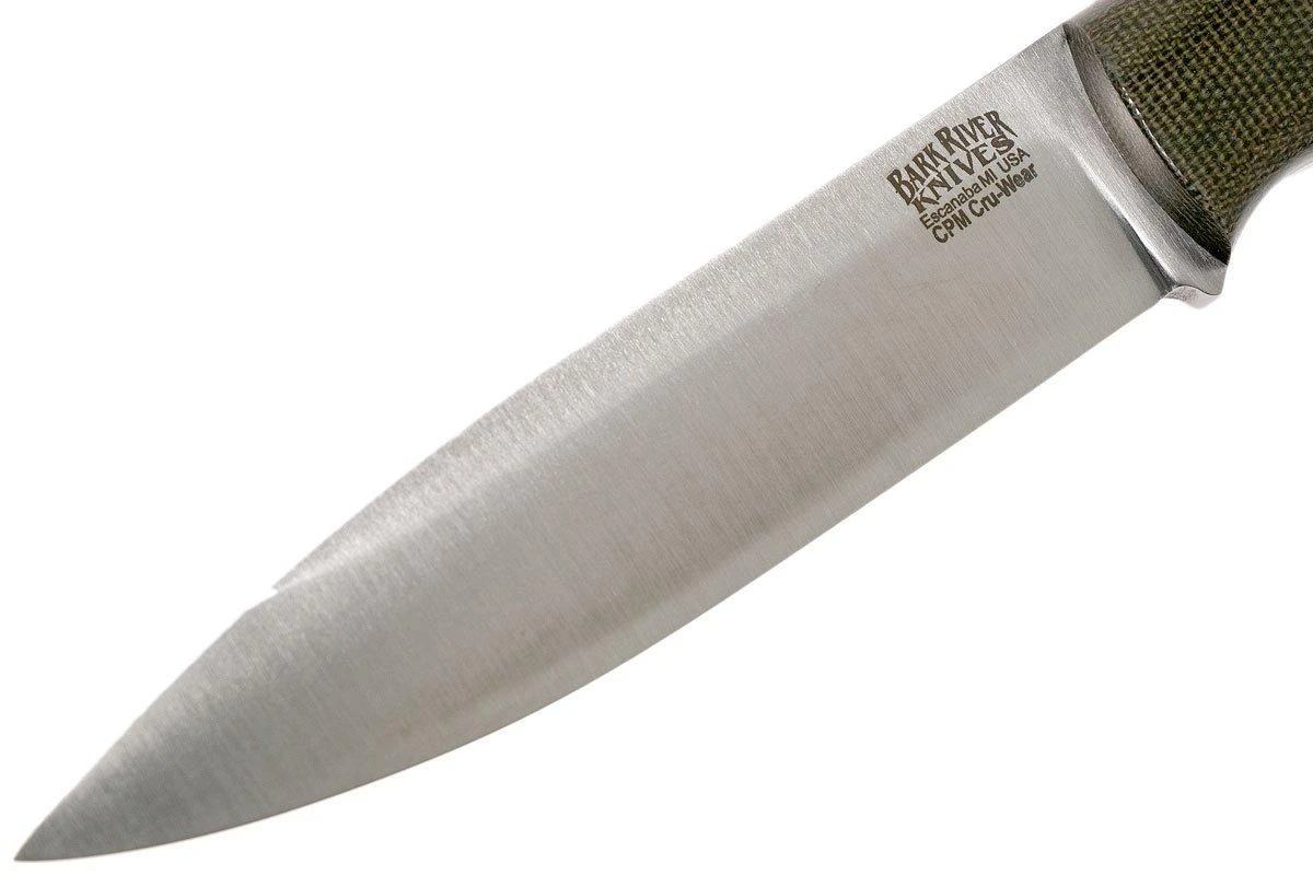 Bark River Aurora CPM Cru-Wear, Green Canvas Micarta, Couteau Bushraft 5 Bark River Aurora CPM Cru-Wear, Green Canvas Micarta, Couteau Bushraft – Image 3