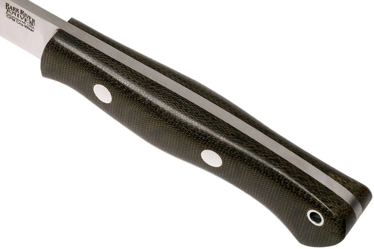 Bark River Aurora CPM Cru-Wear, Green Canvas Micarta, Couteau Bushraft 7 Bark River Aurora CPM Cru-Wear, Green Canvas Micarta, Couteau Bushraft – Image 5