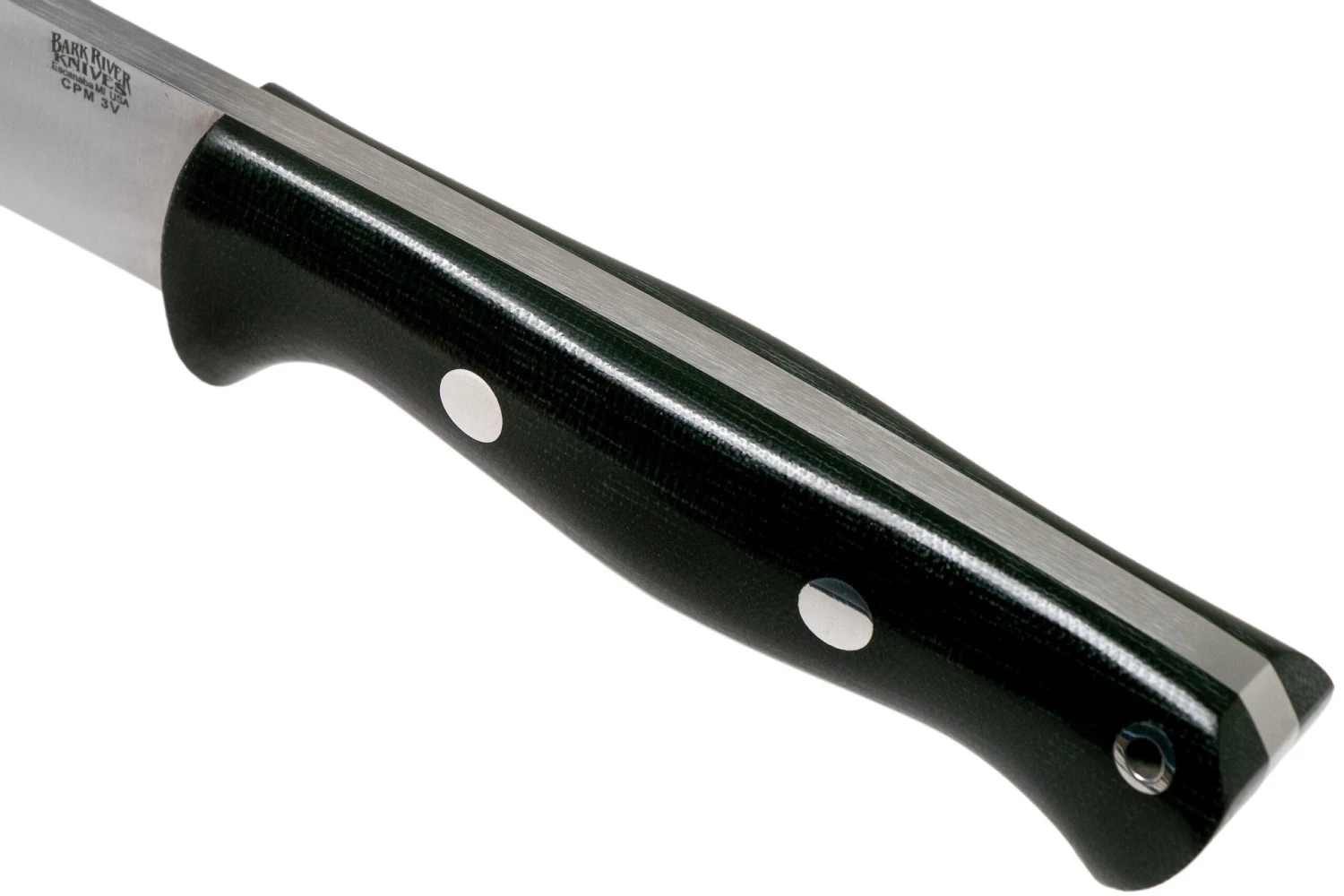 Bark River Bravo 1.5 Rampless CPM 3V Field Knife, Black Canvas Micarta 7 Bark River Bravo 1.5 Rampless CPM 3V Field Knife, Black Canvas Micarta – Image 5