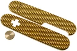 Daily Customs 91.3 Golfball BS Pattern, Brass P10012431 Plaquettes Pour Victorinox