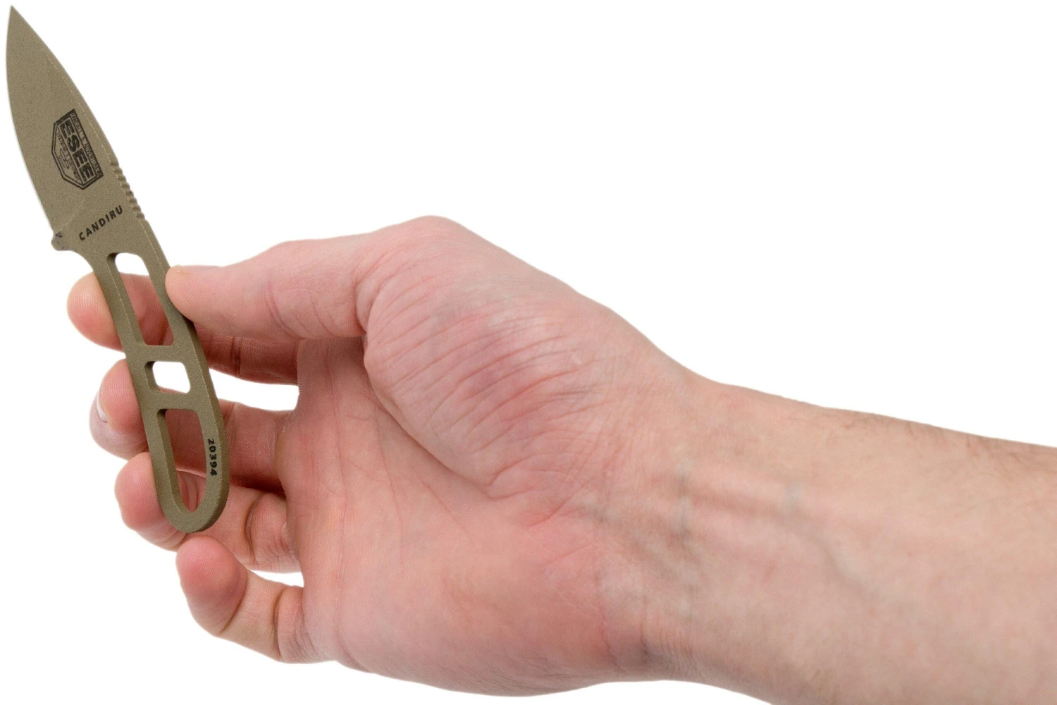 ESEE Candiru Dark Earth, CAN-DE Couteau De Cou Avec étui Noir + Clip Ceinture 7 ESEE Candiru Dark Earth, CAN-DE Couteau De Cou Avec étui Noir + Clip Ceinture – Image 5