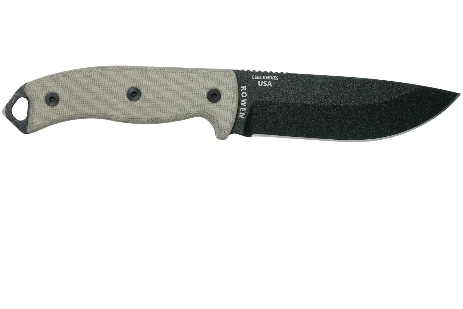 ESEE Model 5 Black Blade, Desert Tan Handle 5P-KO Couteau De Survie Sans étui 4 ESEE Model 5 Black Blade, Desert Tan Handle 5P-KO Couteau De Survie Sans étui – Image 2