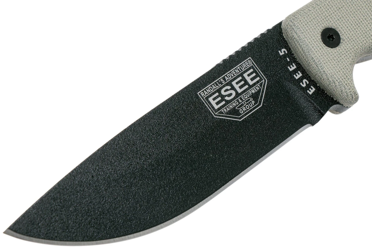 ESEE Model 5 Black Blade, Desert Tan Handle 5P-KO Couteau De Survie Sans étui 5 ESEE Model 5 Black Blade, Desert Tan Handle 5P-KO Couteau De Survie Sans étui – Image 3
