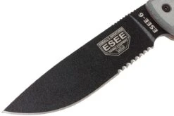 ESEE Model 6 Serrated 6S Couteau De Survie Avec étui Brun + Clip Ceinture -Couteaux Soldes Boutique EE ESEE 6S 03 esee knives ee esee 6s 03