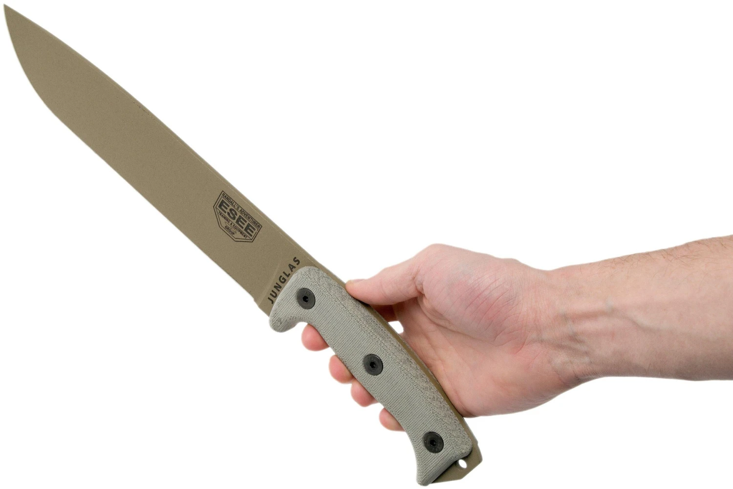 ESEE Junglas Dark Earth, JUNGLAS-DE Couteau De Survie étui Kydex + MOLLE-back 7 ESEE Junglas Dark Earth, JUNGLAS-DE Couteau De Survie étui Kydex + MOLLE-back – Image 6