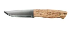 Brisa Trapper 95 - O1 Scandi - Curly Birch With Firesteel 2055 Couteau De Bushcraft