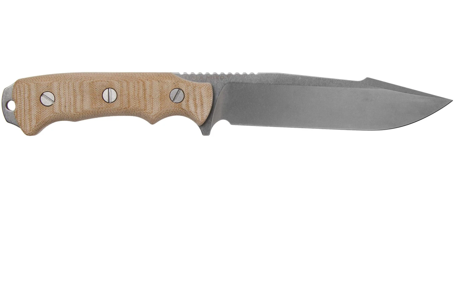 Rick Hinderer Fieldtac 6” Harpoon Spearpoint Stonewash Natural Micarta Couteau De Survie 4 Rick Hinderer Fieldtac 6” Harpoon Spearpoint Stonewash Natural Micarta Couteau De Survie – Image 2