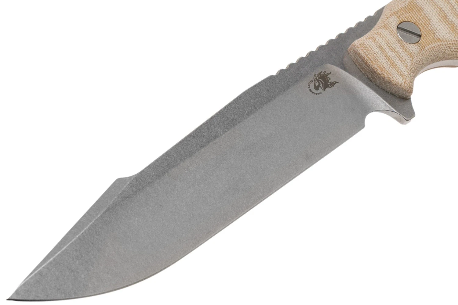 Rick Hinderer Fieldtac 6” Harpoon Spearpoint Stonewash Natural Micarta Couteau De Survie 5 Rick Hinderer Fieldtac 6” Harpoon Spearpoint Stonewash Natural Micarta Couteau De Survie – Image 3