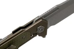 Rick Hinderer Fulltrack Spanto S35VN Working Finish, Battle Bronze, OD Green G10 Couteau De Poche -Couteaux Soldes Boutique HRK FTRACK SPWF BB 07 rick hinderer knives