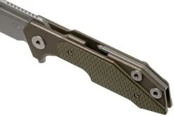 Rick Hinderer Fulltrack Spanto S35VN Working Finish, Battle Bronze, OD Green G10 Couteau De Poche -Couteaux Soldes Boutique HRK FTRACK SPWF BB 08 rick hinderer knives