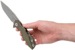 Rick Hinderer Fulltrack Spanto S35VN Working Finish, Battle Bronze, OD Green G10 Couteau De Poche -Couteaux Soldes Boutique HRK FTRACK SPWF BB 09 rick hinderer knives