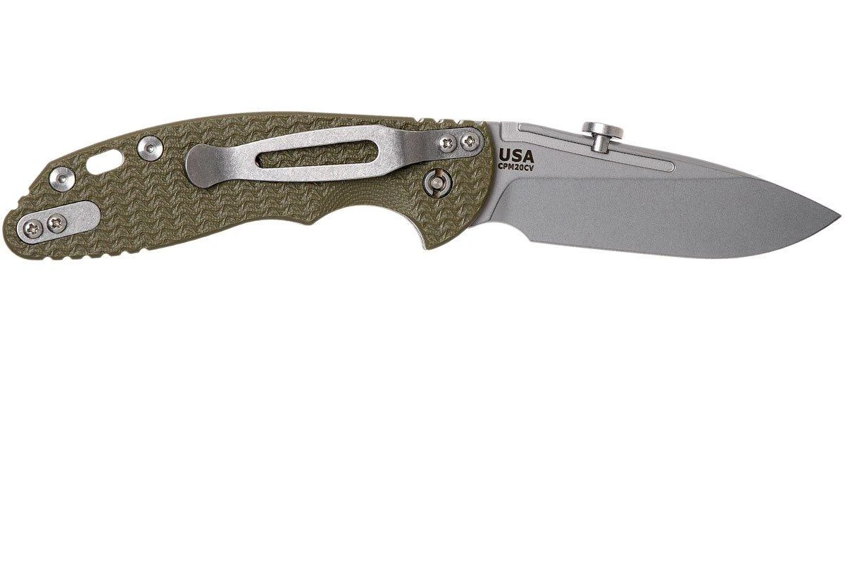 Rick Hinderer XM Slippy 3" Slicer 20CV OD Green G10 Slipjoint Couteau Poche 4 Rick Hinderer XM Slippy 3" Slicer 20CV OD Green G10 Slipjoint Couteau Poche – Image 2