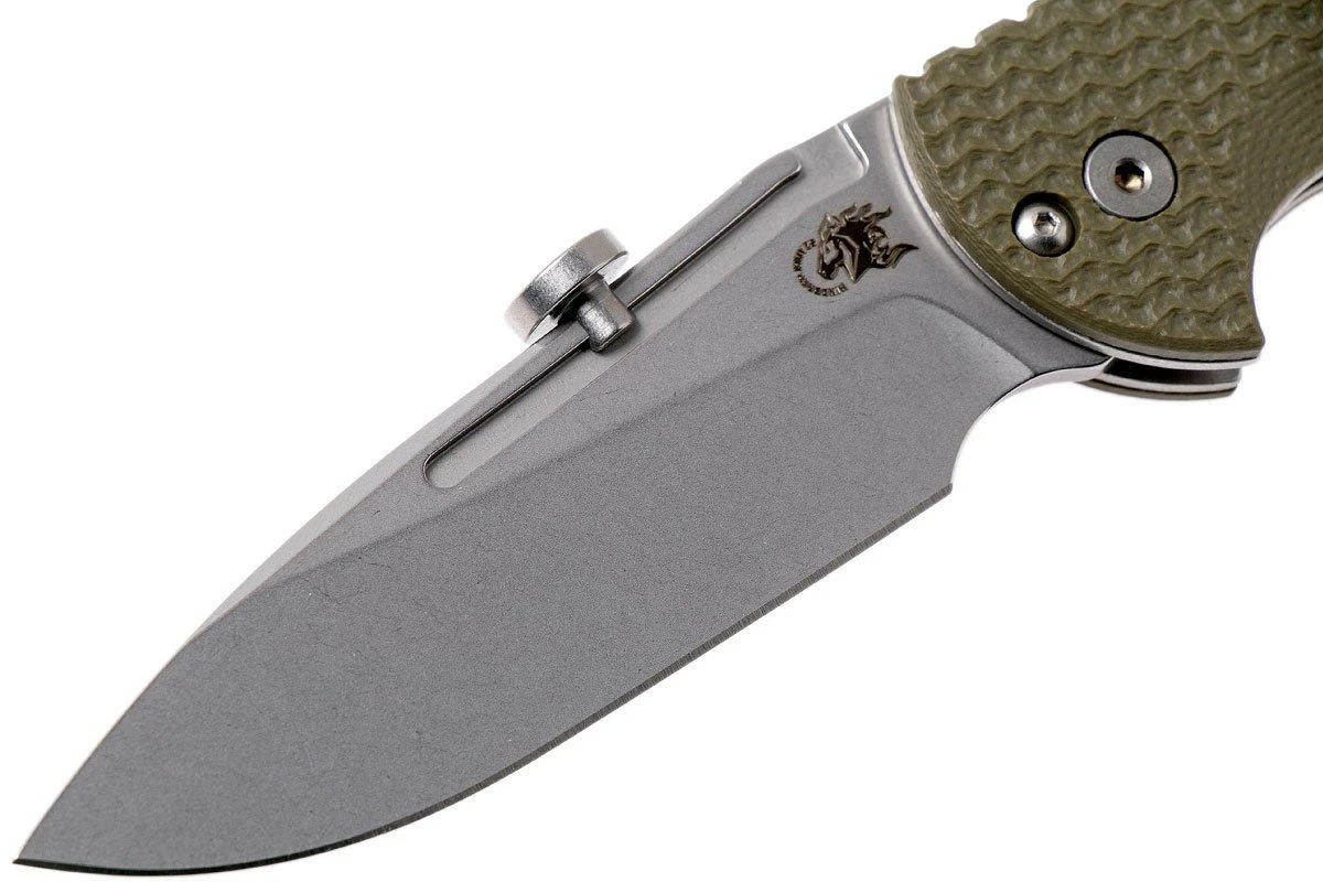 Rick Hinderer XM Slippy 3" Slicer 20CV OD Green G10 Slipjoint Couteau Poche 5 Rick Hinderer XM Slippy 3" Slicer 20CV OD Green G10 Slipjoint Couteau Poche – Image 3