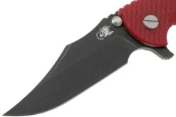 Rick Hinderer XM-18 3.5 Bowie 20CV Battle Black, Red G10 Couteau De Poche -Couteaux Soldes Boutique HRK XM18 35 BW BLR 03 rick hinderer knives