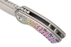 Kansept Mini Korvid K3030A5 Stonewashed CPM-S35VN, Gradient Titanium Couteau De Poche, Justin Koch Design -Couteaux Soldes Boutique KSK3030A5 08 kansept