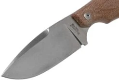 LionSteel H2 Drop Point CVN Natural Canvas Micarta Couteau Fixe, Tommaso Rumici Design -Couteaux Soldes Boutique LI H2 CVN 03 lionsteel