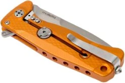LionSteel SR22A-OS Orange Aluminium, Satin Blade -Couteaux Soldes Boutique LI SR22A OS 04 lionsteel li sr22a os 04