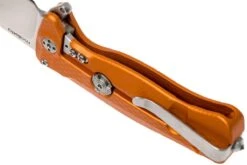 LionSteel SR22A-OS Orange Aluminium, Satin Blade -Couteaux Soldes Boutique LI SR22A OS 05 lionsteel li sr22a os 05