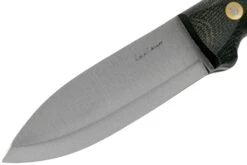 LT Wright Genesis Scandi Grind, A2, Matte Black Micarta, Leather Sheath, Couteau De Bushcraft -Couteaux Soldes Boutique LT GEN SC BM LS 03 lt wright