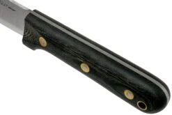 LT Wright Genesis Scandi Grind, A2, Matte Black Micarta, Leather Sheath, Couteau De Bushcraft -Couteaux Soldes Boutique LT GEN SC BM LS 05 lt wright