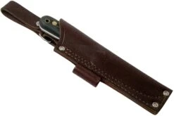 LT Wright Genesis Scandi Grind, A2, Matte Black Micarta, Leather Sheath, Couteau De Bushcraft -Couteaux Soldes Boutique LT GEN SC BM LS 06 lt wright