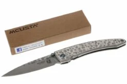 Mcusta MC-114D Forge Tsuchi Large -Couteaux Soldes Boutique MC114D 06 mcusta tsuchi blank aluminium damast mc114d d7