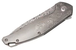 MKM Goccia Damasteel Rose, Limited Edition Couteau De Poche -Couteaux Soldes Boutique MMK GC D 04 mkm