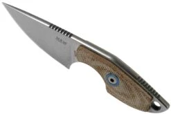 MKM Mikro 1 Drop, Stonewashed Natural Canvas Micarta Couteau De Cou, Jesper Voxnaes Design -Couteaux Soldes Boutique MMK MR01 NC 04 mkm knives
