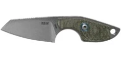 MKM Mikro 2 Wharncliffe, Stonewashed Green Canvas Micarta Couteau De Cou, Jesper Voxnaes Design