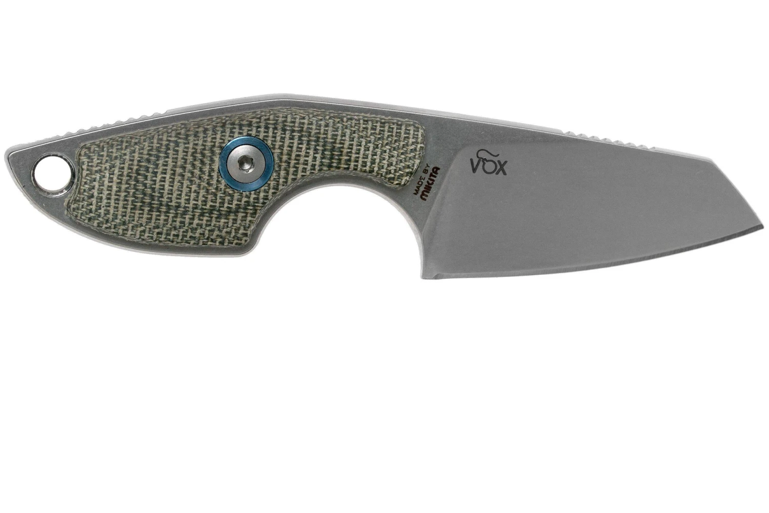 MKM Mikro 2 Wharncliffe, Stonewashed Green Canvas Micarta Couteau De Cou, Jesper Voxnaes Design 4 MKM Mikro 2 Wharncliffe, Stonewashed Green Canvas Micarta Couteau De Cou, Jesper Voxnaes Design – Image 2