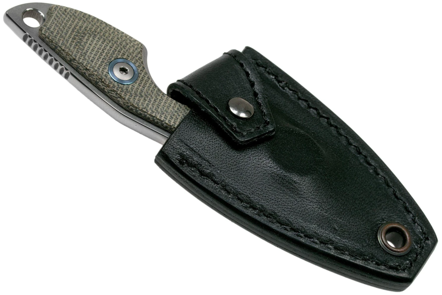 MKM Mikro 2 Wharncliffe, Stonewashed Green Canvas Micarta Couteau De Cou, Jesper Voxnaes Design 8 MKM Mikro 2 Wharncliffe, Stonewashed Green Canvas Micarta Couteau De Cou, Jesper Voxnaes Design – Image 6