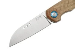 MKM Root RT-NC Satin Natural Canvas Micarta, Couteau De Poche, Jens Anso Design -Couteaux Soldes Boutique MMK RT NC 03 mkm