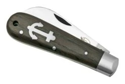 Otter Anchor Knife 171 ML Small Carbon, Smoked Oak, Stainless Anchor, Couteau De Poche -Couteaux Soldes Boutique OR171ML 06 otter