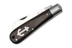 Otter Anchor Knife 172 ML Large Carbon, Smoked Oak, Stainless Anchor, Couteau De Poche -Couteaux Soldes Boutique OR172ML 04 otter