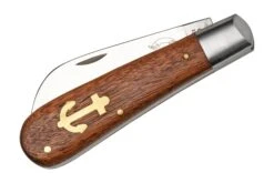 Otter Anchor Knife 173 R Large Stainless, Sapeli, Brass Anchor, Couteau De Poche -Couteaux Soldes Boutique OR173R 04 otter