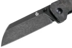 QSP Knife Penguin QS130-U Shredded Carbonfiber G10, Blackwashed, Couteau De Poche -Couteaux Soldes Boutique QS130 U 03 qsp knife