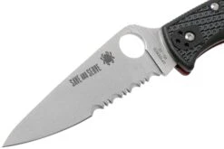 Spyderco Endura 4 Thin Red Line C10FPSBKRD Couteau De Poche Partiellement Dentelé -Couteaux Soldes Boutique SPC10FPSBKRD 03 spyderco