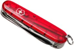 Victorinox Huntsman Rouge Transparent 1.3713.T Couteau Suisse -Couteaux Soldes Boutique VT1 3713 T 05 victorinox vt1 3713 t 05