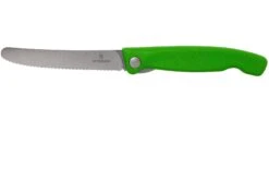 Victorinox SwissClassic 6.7836.F4B Couteau à Légumes Pliant Dentelé, Vert