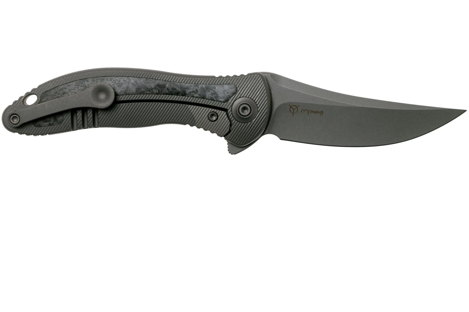 WE Knife Mini Synergy 2011DCF-A Shredded Carbonfiber Couteau De Poche, Jim O'Young Design 4 WE Knife Mini Synergy 2011DCF-A Shredded Carbonfiber Couteau De Poche, Jim O'Young Design – Image 2