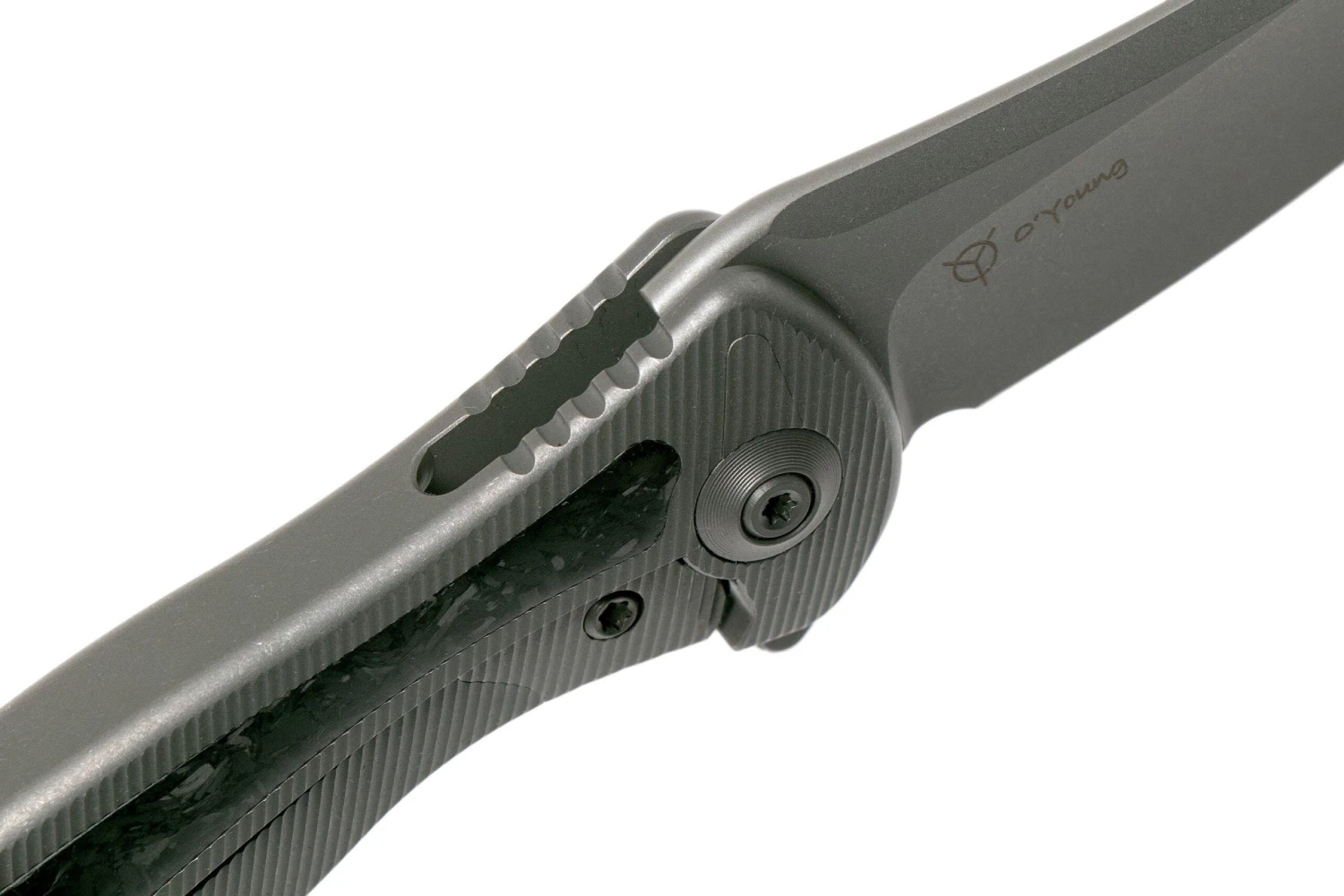 WE Knife Mini Synergy 2011DCF-A Shredded Carbonfiber Couteau De Poche, Jim O'Young Design 8 WE Knife Mini Synergy 2011DCF-A Shredded Carbonfiber Couteau De Poche, Jim O'Young Design – Image 6