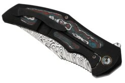 WE Knife Magnetron Black Titanium Nebula Fat Carbon, Heimskringla Damasteel WE18058-DS1 Couteau De Poche -Couteaux Soldes Boutique WKWE18058 DS1 07 weknife