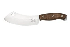 White River Camp Cleaver WRCC55-BNA Natural Burlap Micarta, Couteau De Camping