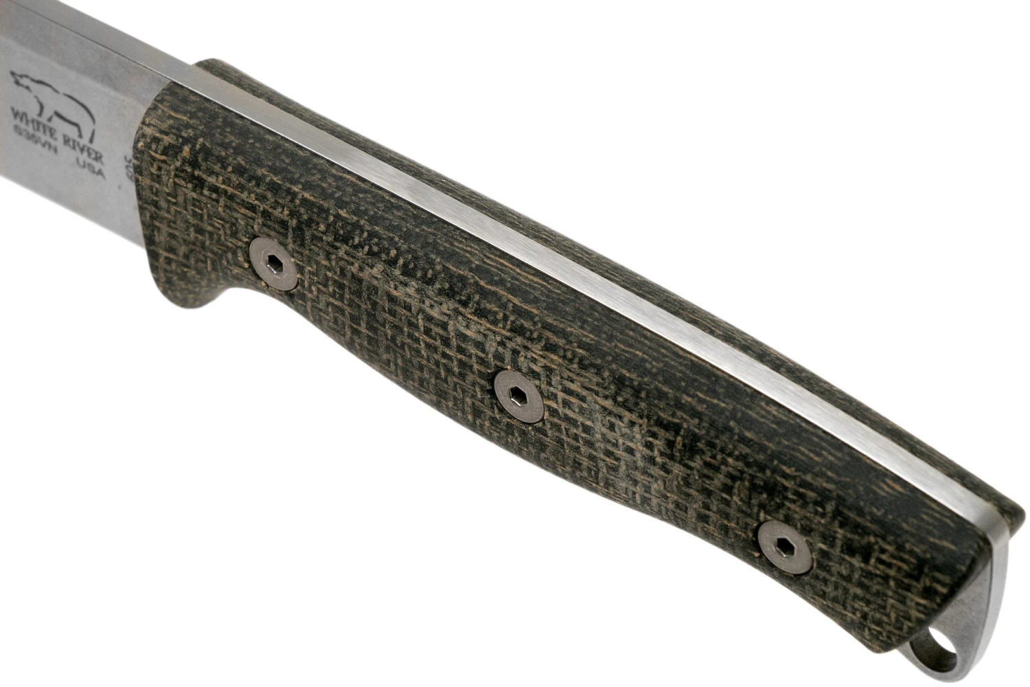 White River Knives Ursus 45 Black Burlap Micarta Couteau De Bushcraft 7 White River Knives Ursus 45 Black Burlap Micarta Couteau De Bushcraft – Image 5